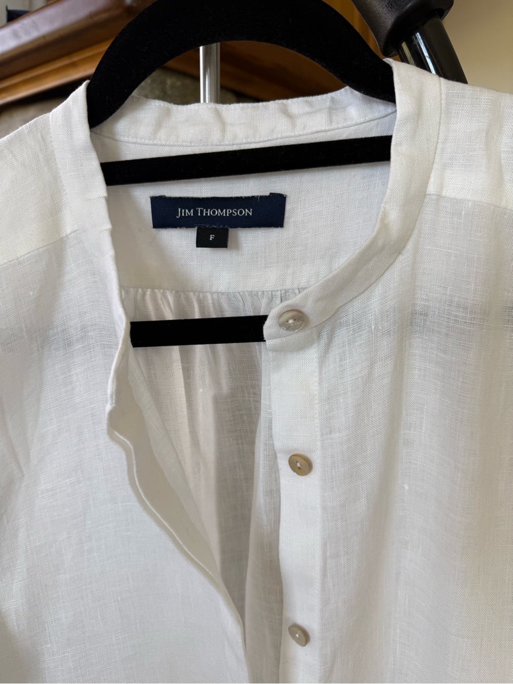 Jim Thompson White Linen Maxi Dress Vacation Ready